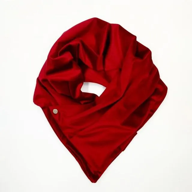 Velvet Pocket Scarf Opera Coat Red - Pack of 3