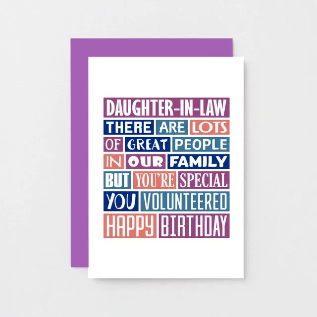 Daughter-In-Law Birthday Card | SE0343A6