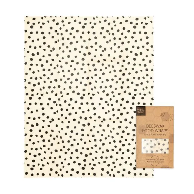 Beeswax Food Wraps - Dalmatian Pattern - 1 Pack (XL Bread Wrap)