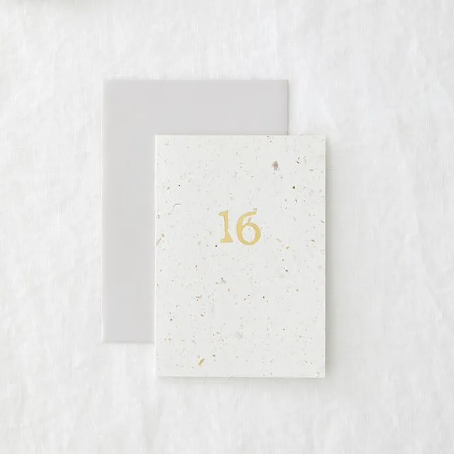 Foiled 16 greeting card