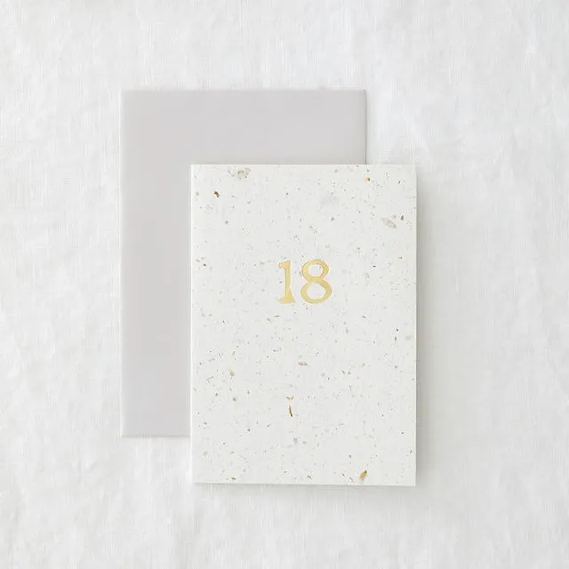 Foiled 18 greeting card