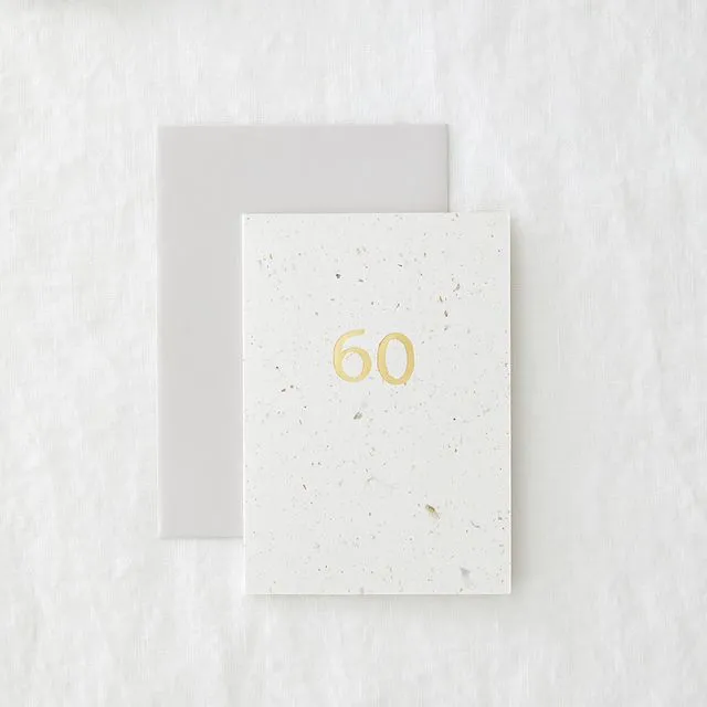 Foiled 60 greeting card