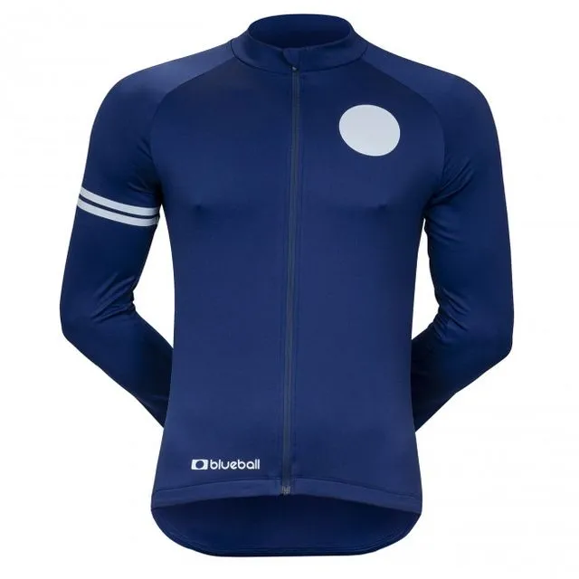 Blue Long Sleeve Cycling Jacket