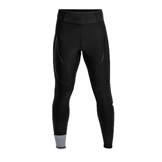Black Full Length Double Compression Pants With Pocket