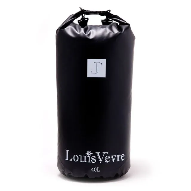 Cabourg 40 liter tube bag black white logo
