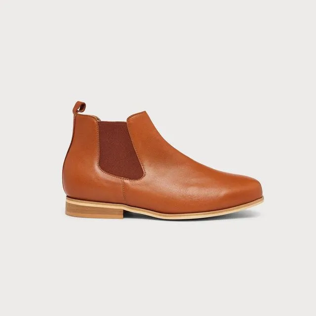 Womens Shoes | Chloe by Calla | Cognac Leather Boots