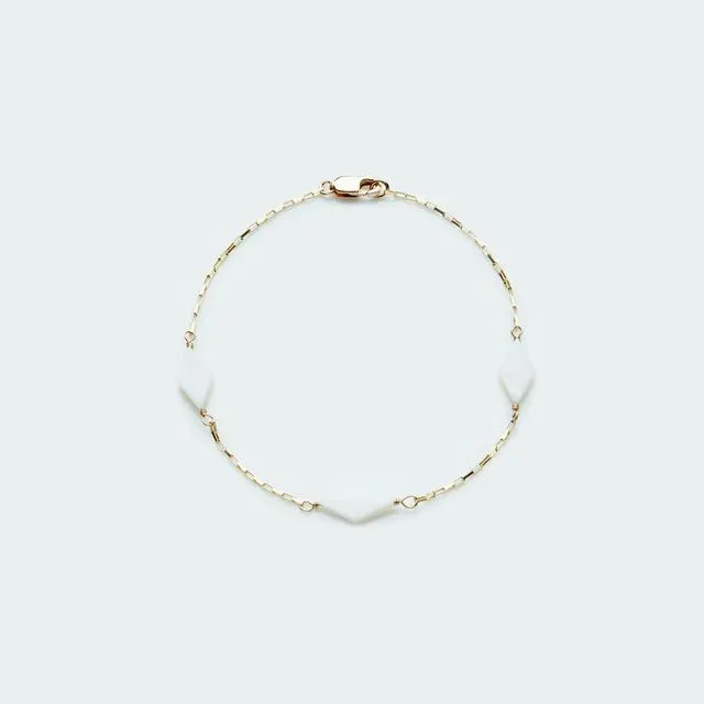 Mother Of Pearl Box Chain Bracelets