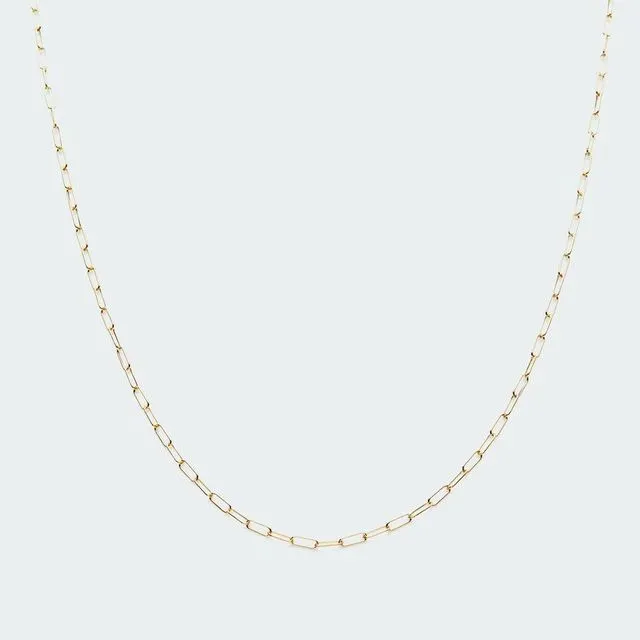 Staple Chain Layering Necklace Gold