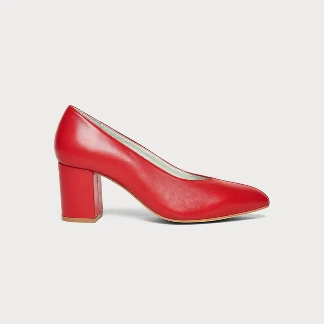 Womens Shoes | Sara by Calla | Red Leather Heels