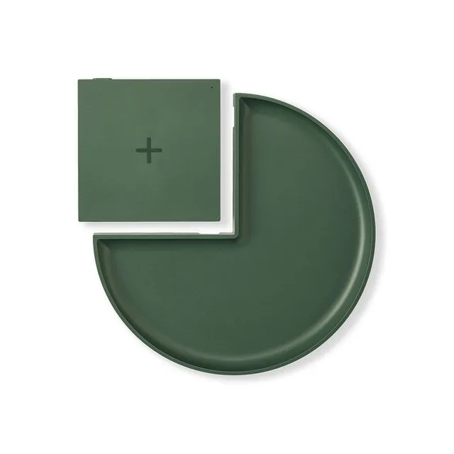 Wireless Charger with Tray - Forest Green