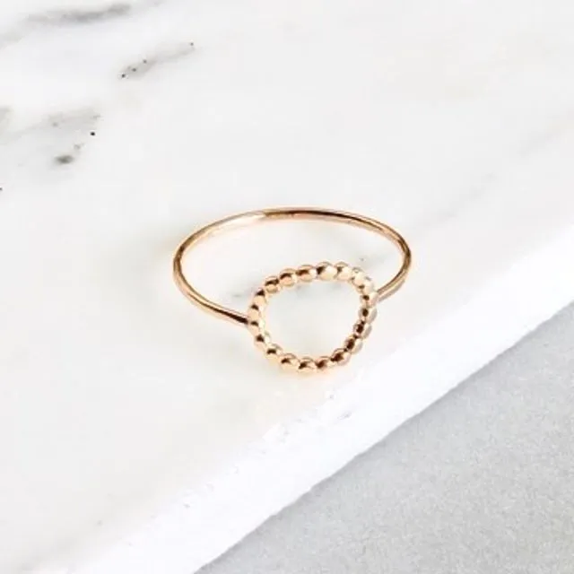Bead Circle Gold Fill Ring