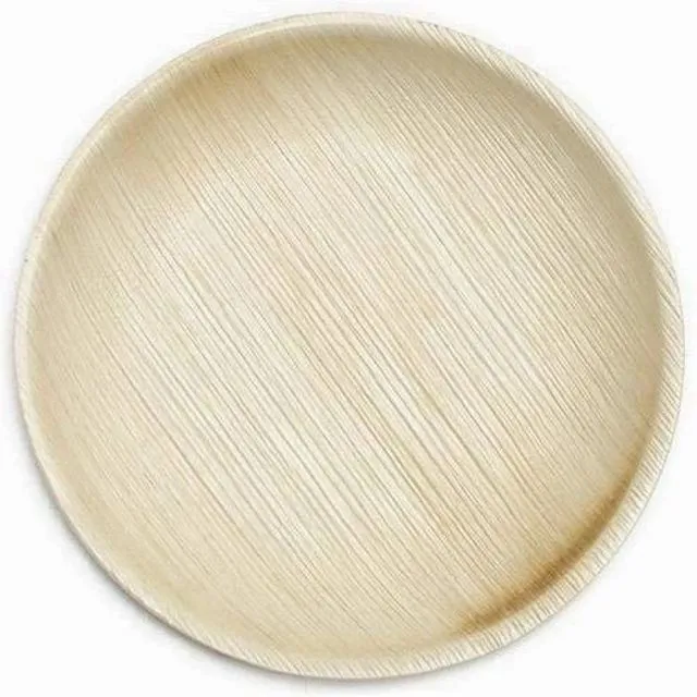 Areca Palm Leaf Disposable Eco-friendly 12" Round Plate, 30cm (Pack Of 25)