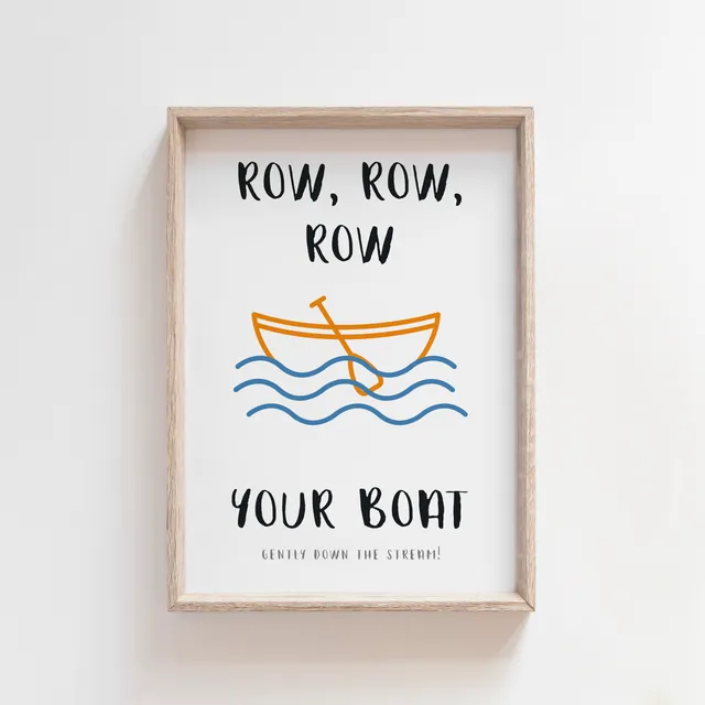 Row Row Row Your Boat Nursery Print