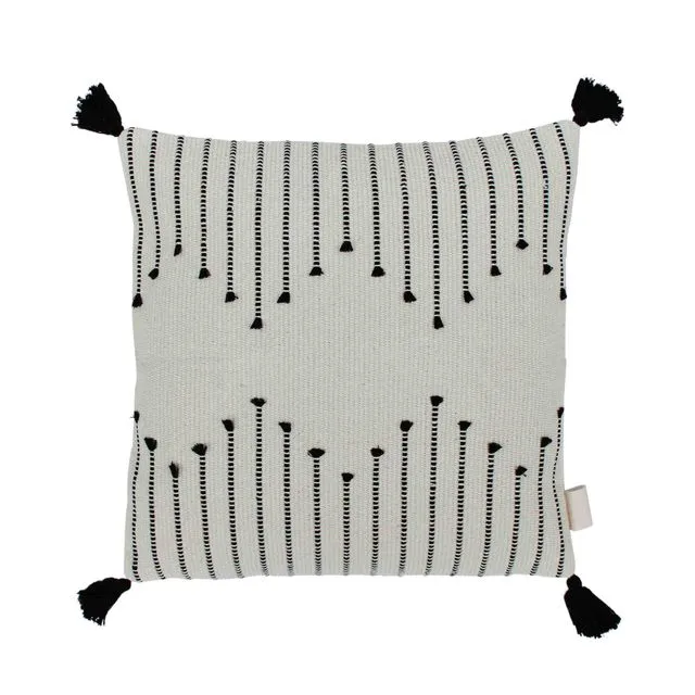 Boho pillowcase Tassel, square 45 x 45 cm