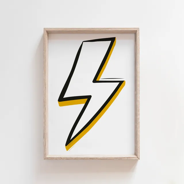 Lightning Bolt Scandinavian Style Print