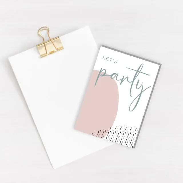Let’s Party Card - pack of 6