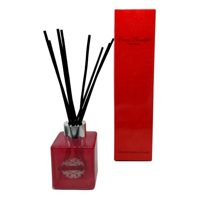 REED DIFFUSER "Crazy Beautiful" Gardenia fragrance - Gift Boxed