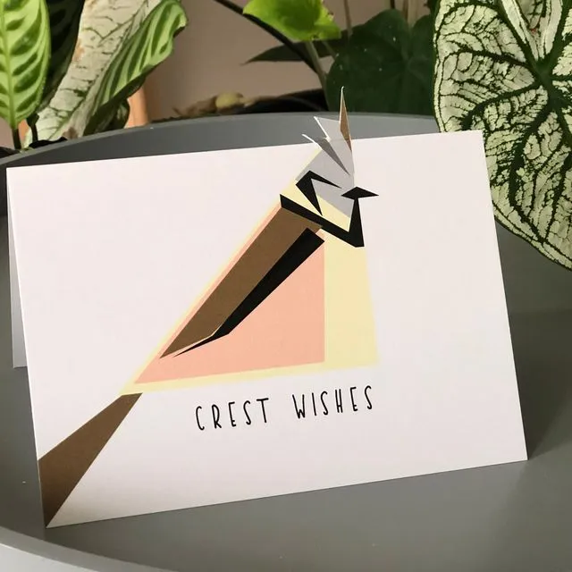 Crest Wishes Sticky-out' card