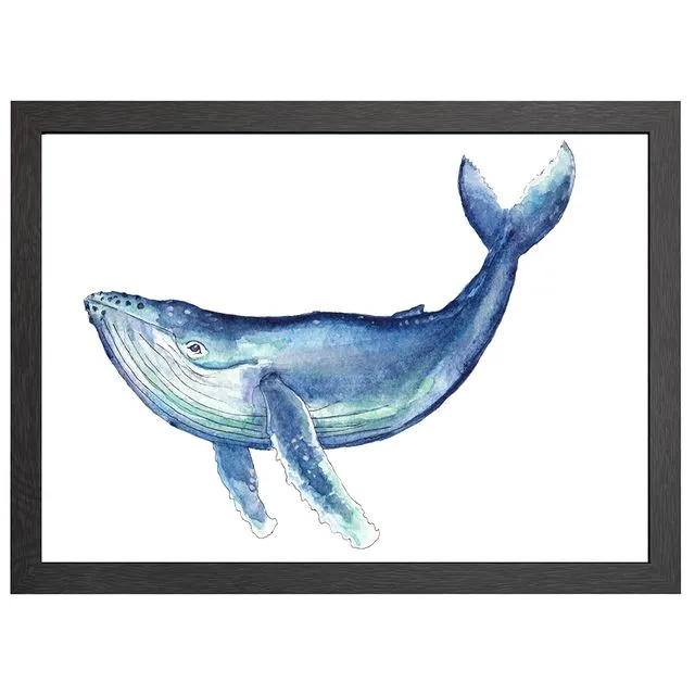 A2 FRAMED POSTER WHALE