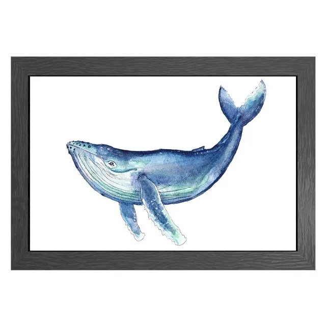 A3 FRAMED POSTER WHALE