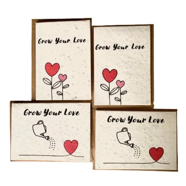 4 Homemade Seed Cards, Grow Your Love
