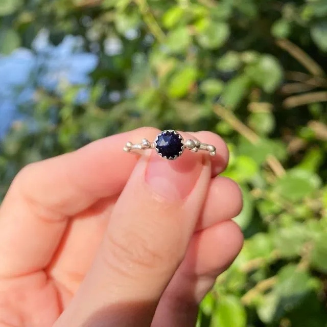 Blue Goldstone Ring