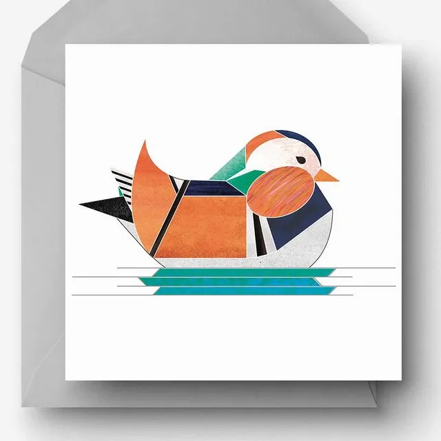 Mandarin Duck Greetings Card