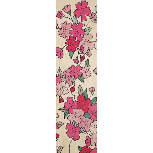 Wood bookmark 'Wall of flowers"