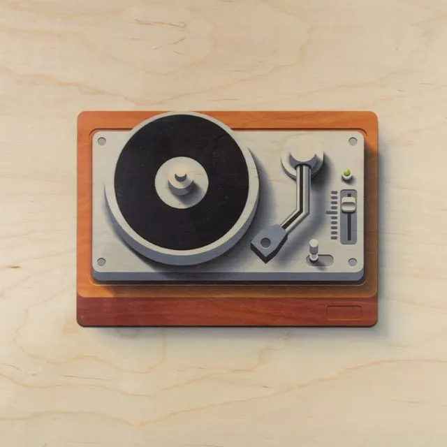 Wood poster "Turntable"