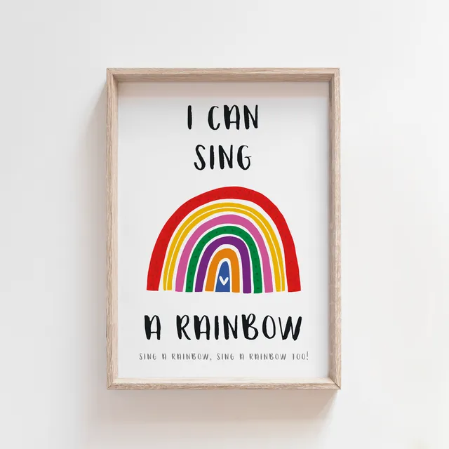Sing a Rainbow Nursery Print