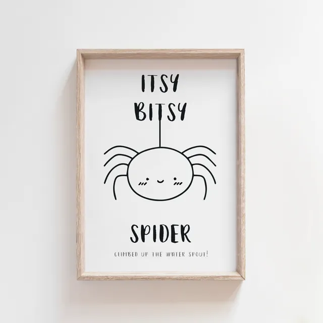 Itsy Bitsy Spider Nursery Print
