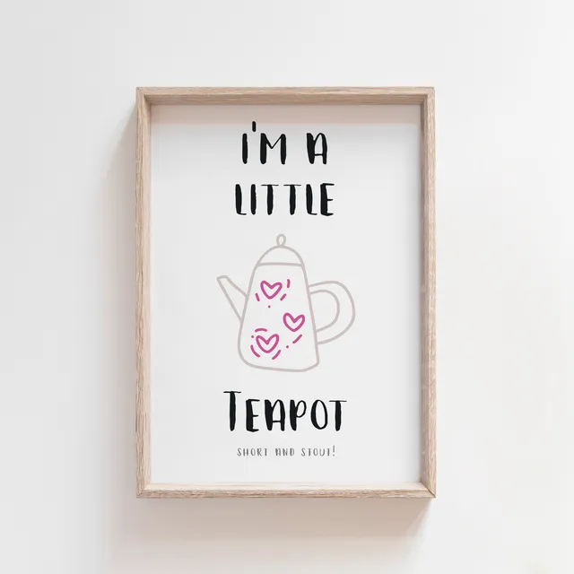 I'm A Little Teapot Nursery Print