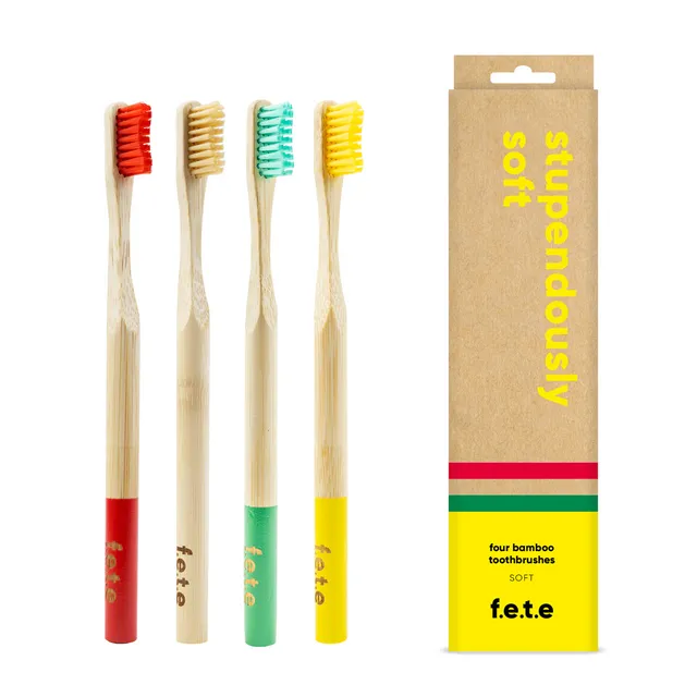 f.e.t.e | 'Stupendously Soft' Soft Bamboo Toothbrush Multipack