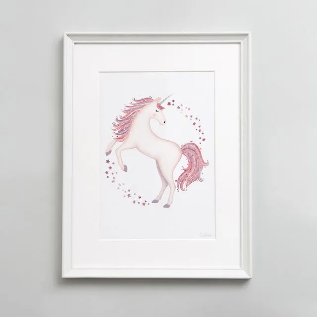 Pink Unicorn Wall Art