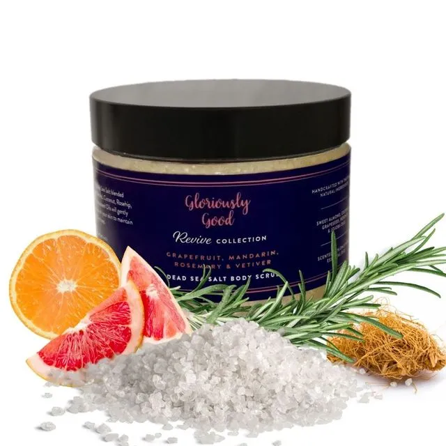 Grapefruit, Mandarin, Rosemary & Vetiver Dead Sea Salt Natural Body Scrub