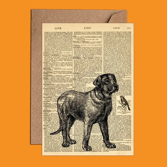 Dictionary Art - Dog Card - (WAC21505)