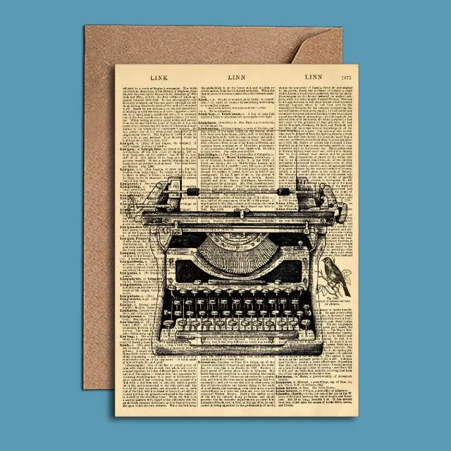 Dictionary Art - Vintage Typewriter Card - (WAC21501)