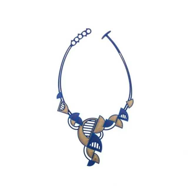 Arcades Necklace Blue and Gold
