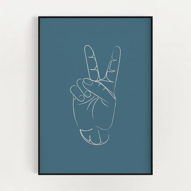 Blue Peace A4 Print