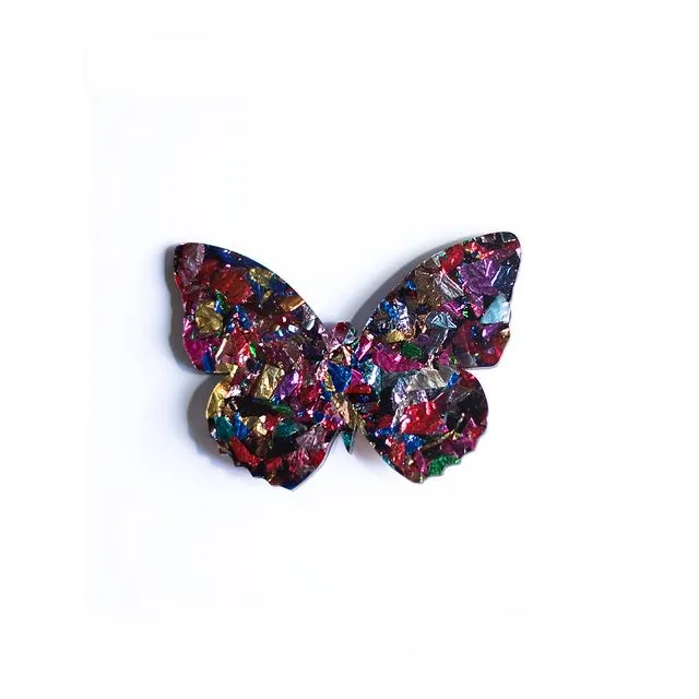 Mutli Coloured Butterfly Broche