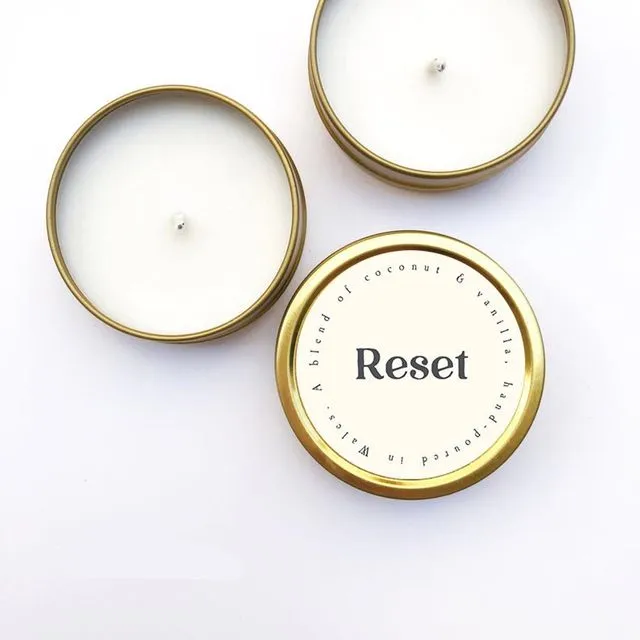 Reset Coconut & Vanilla Tin Soy Candle - 100 ml