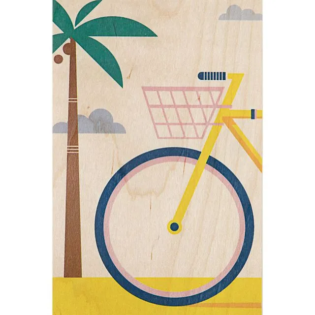 Wood postcard "Bike"