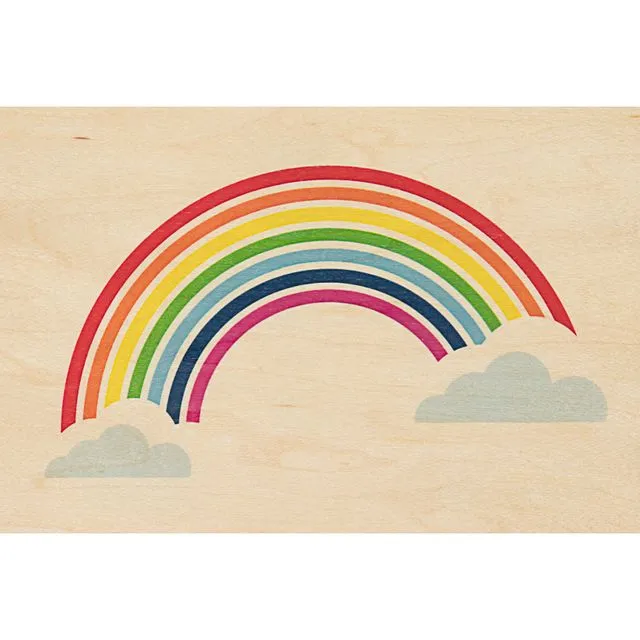 Wood postcard "Rainbow"