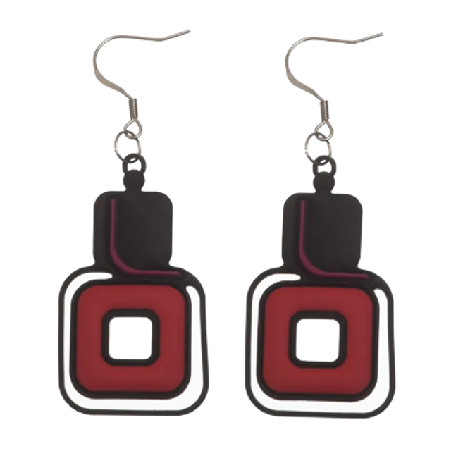 Pythagore Earrings Purple and Red