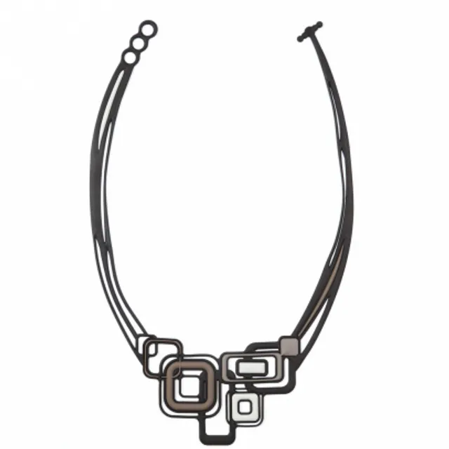 Pythagore Necklace Black and Grey