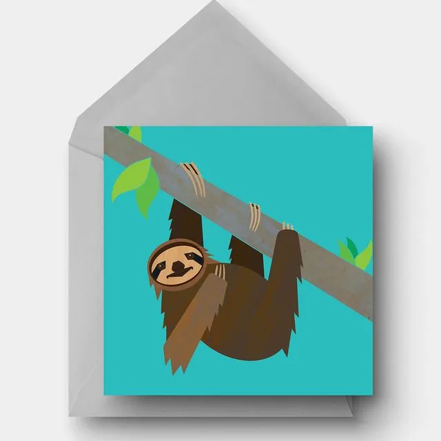Pygmy Sloth Greetings Card