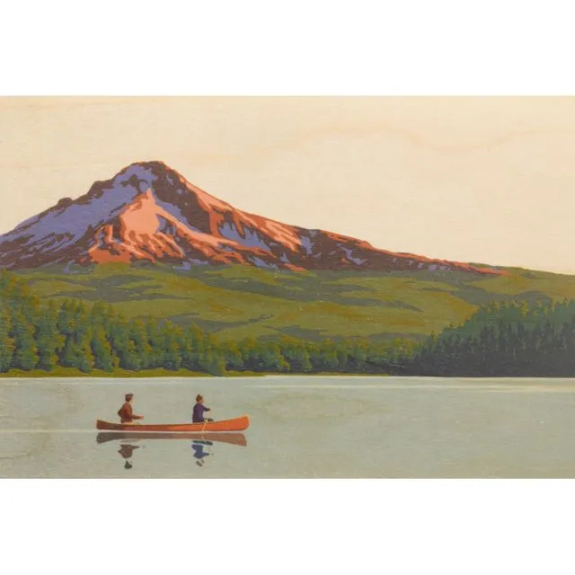Wood postcard "Canoe"