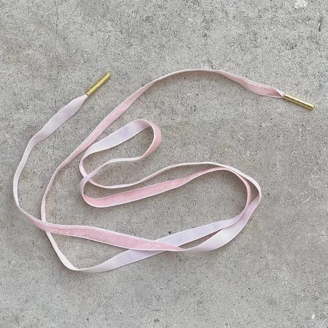 Velvet Shoelaces - Pink Blush Case of 4
