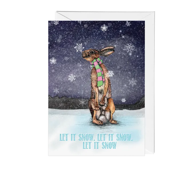 Wonderland Hare Christmas Card