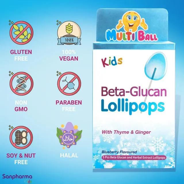 Multiball Kids Beta Glucan Lollipop